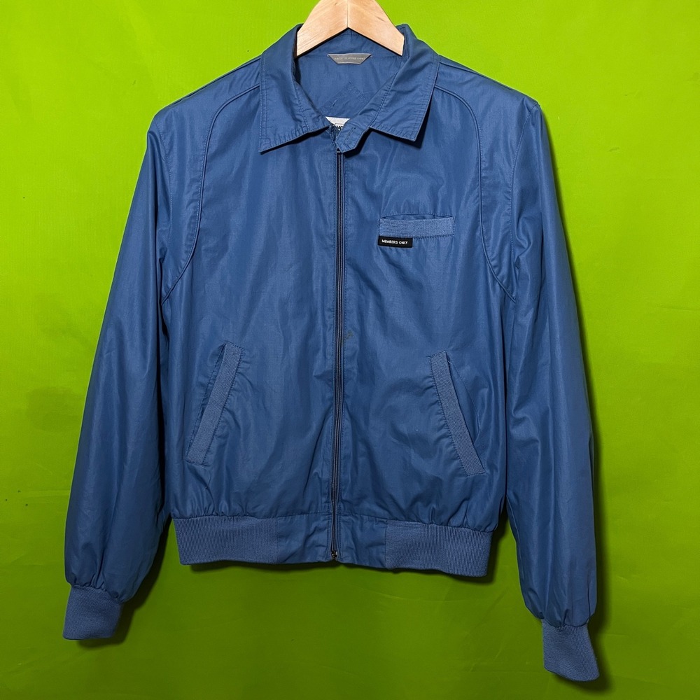 Vintage‎ Members Only Blue Racer Jacket Mens 42 Europe Craft 80s Windbreaker